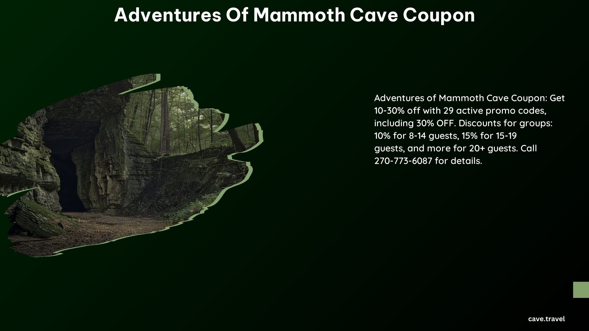 Adventures of Mammoth Cave Coupon