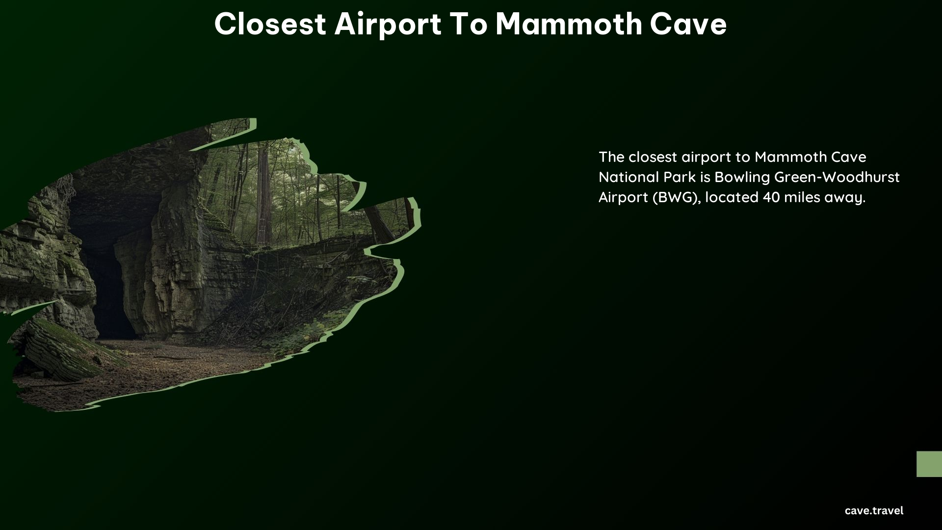 Closest Airport to Mammoth Cave