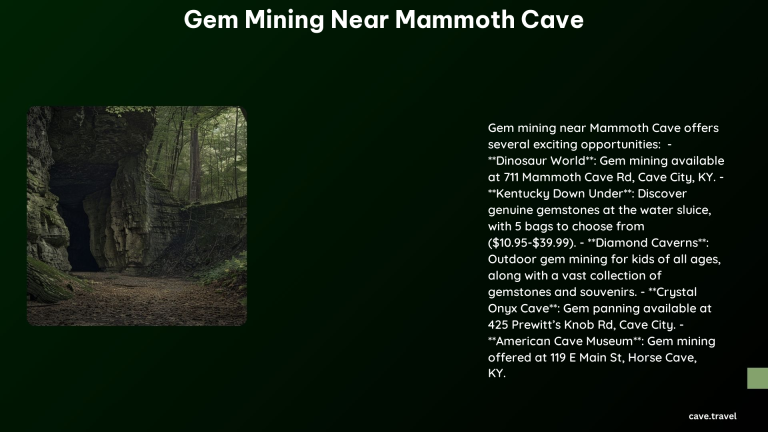 Gem Mining Near Mammoth Cave