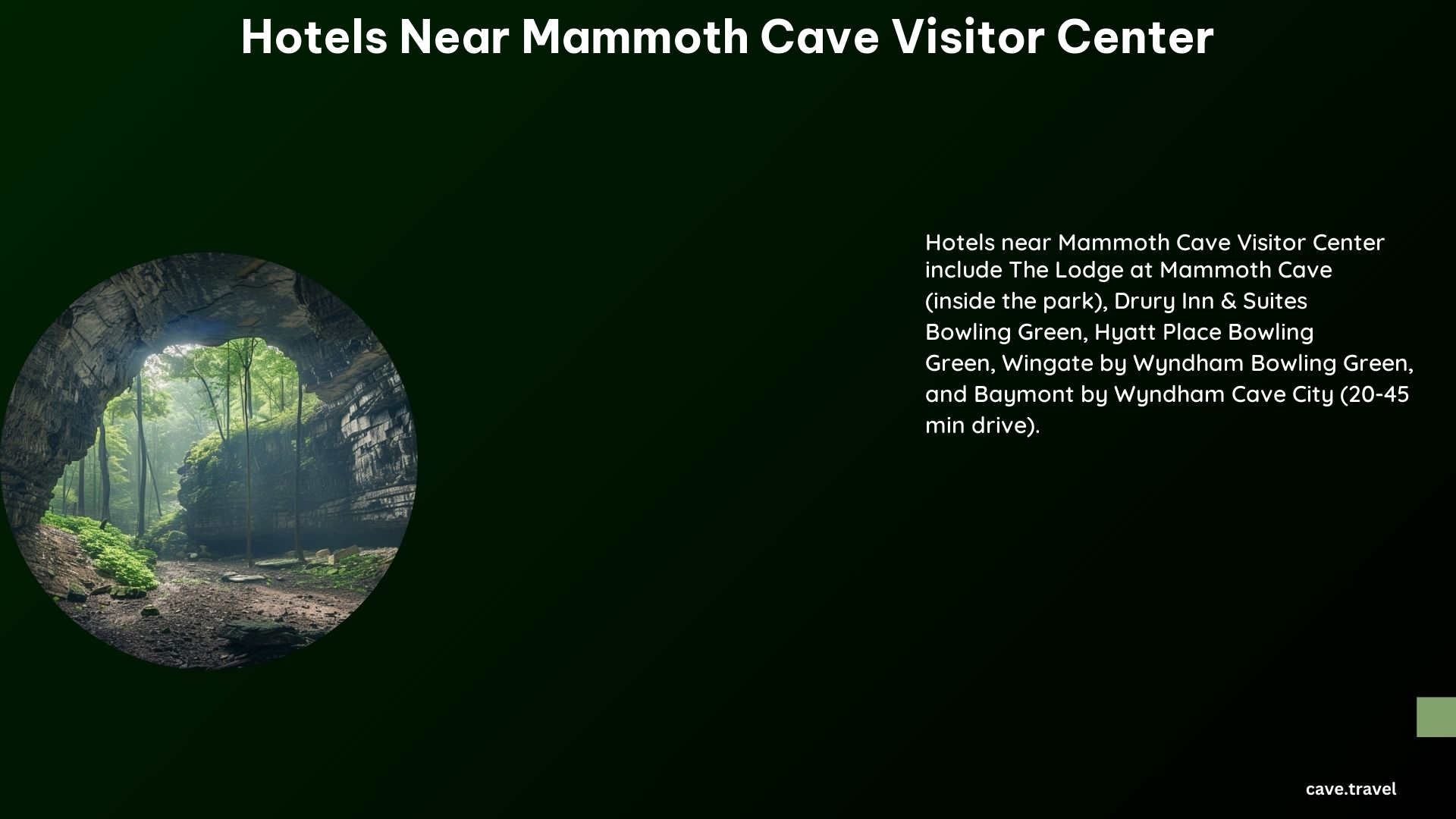 Hotels Near Mammoth Cave Visitor Center