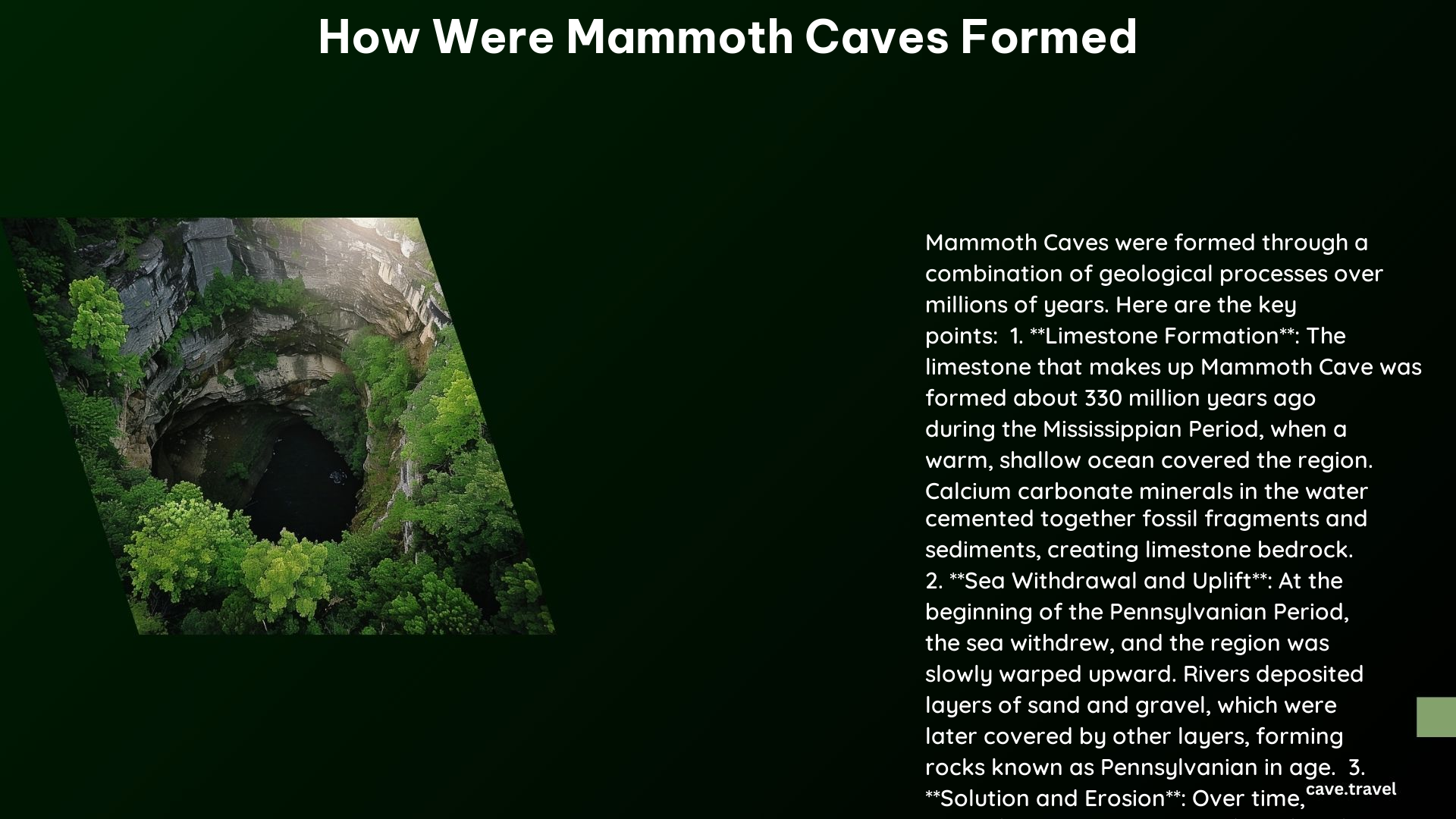 How Were Mammoth Caves Formed