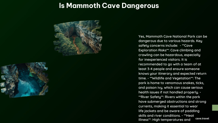 Is Mammoth Cave Dangerous