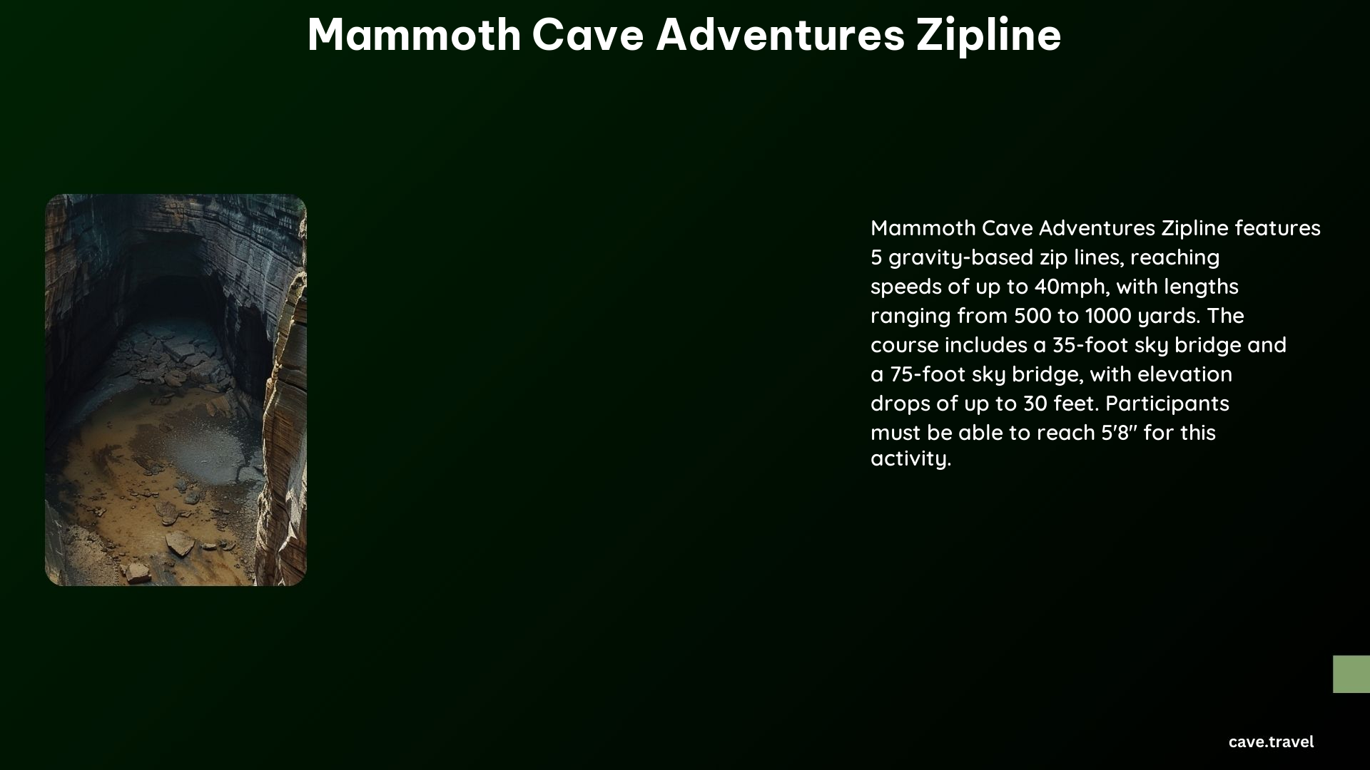 Mammoth Cave Adventures Zipline