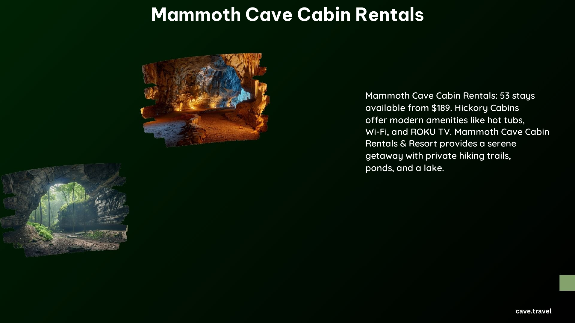 Mammoth Cave Cabin Rentals