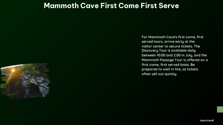 Mammoth Cave First Come First Serve