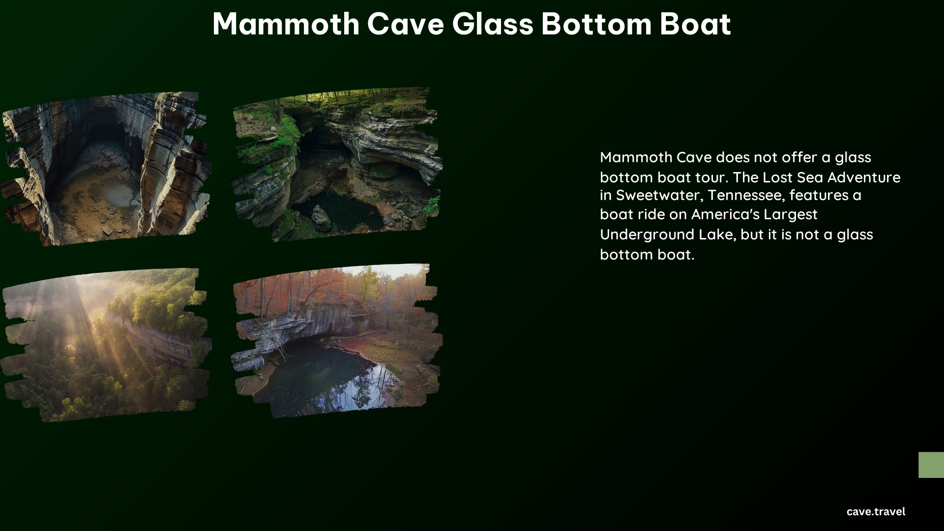 Mammoth Cave Glass Bottom Boat