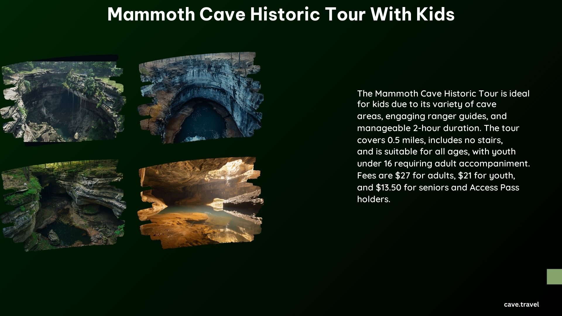 Mammoth Cave Historic Tour With Kids