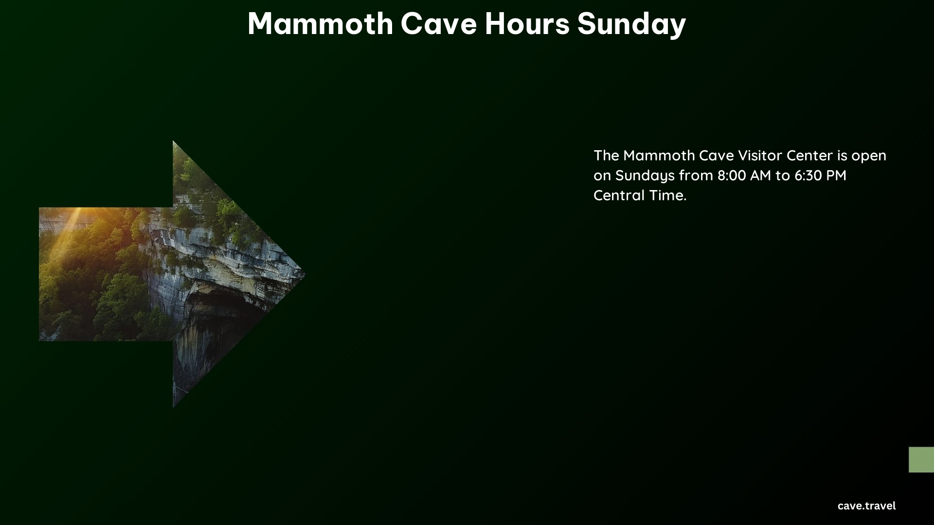 Mammoth Cave Hours Sunday