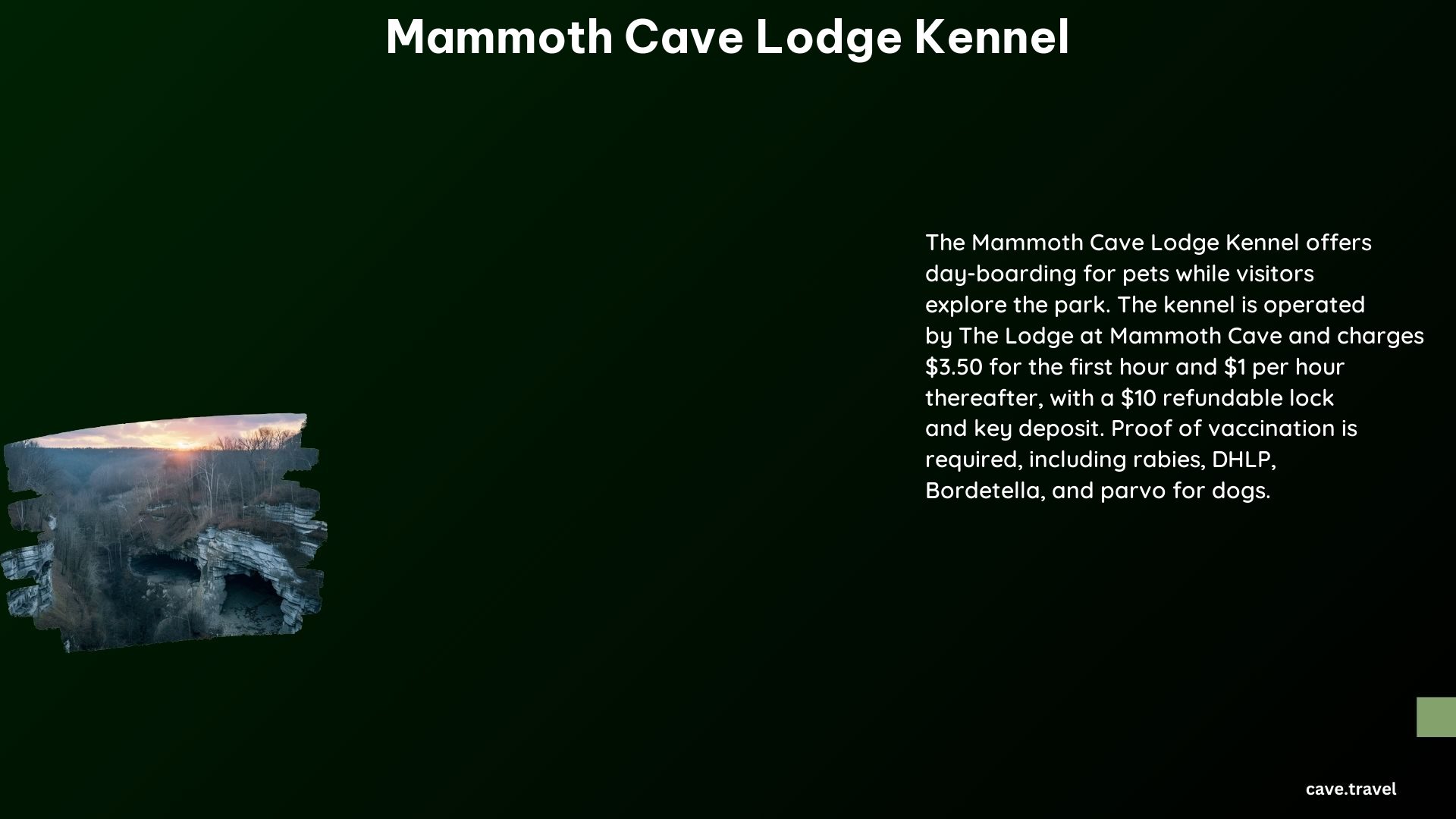 Mammoth Cave Lodge Kennel