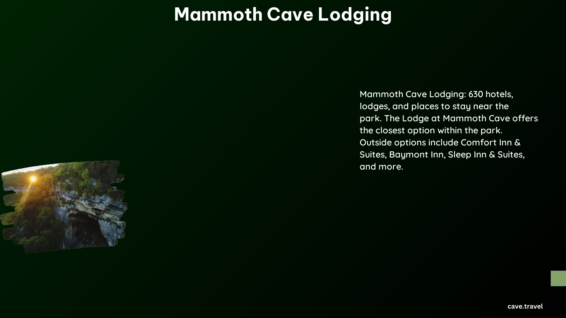 Mammoth Cave Lodging