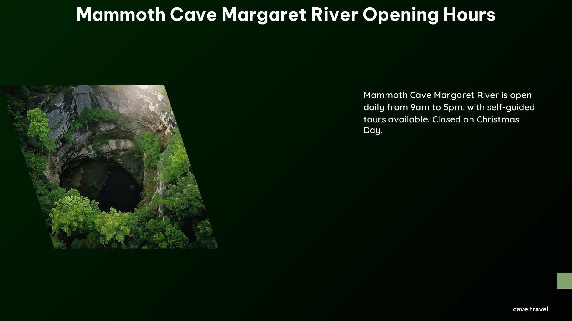 Mammoth Cave Margaret River Opening Hours