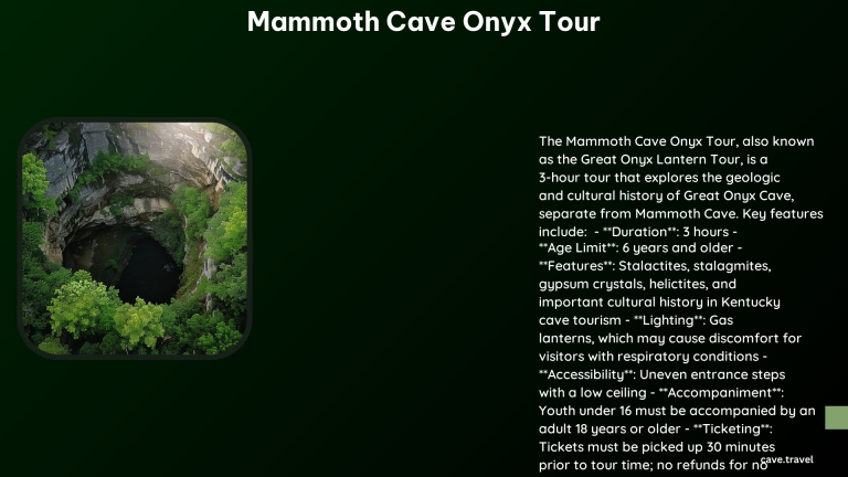 Mammoth Cave Onyx Tour