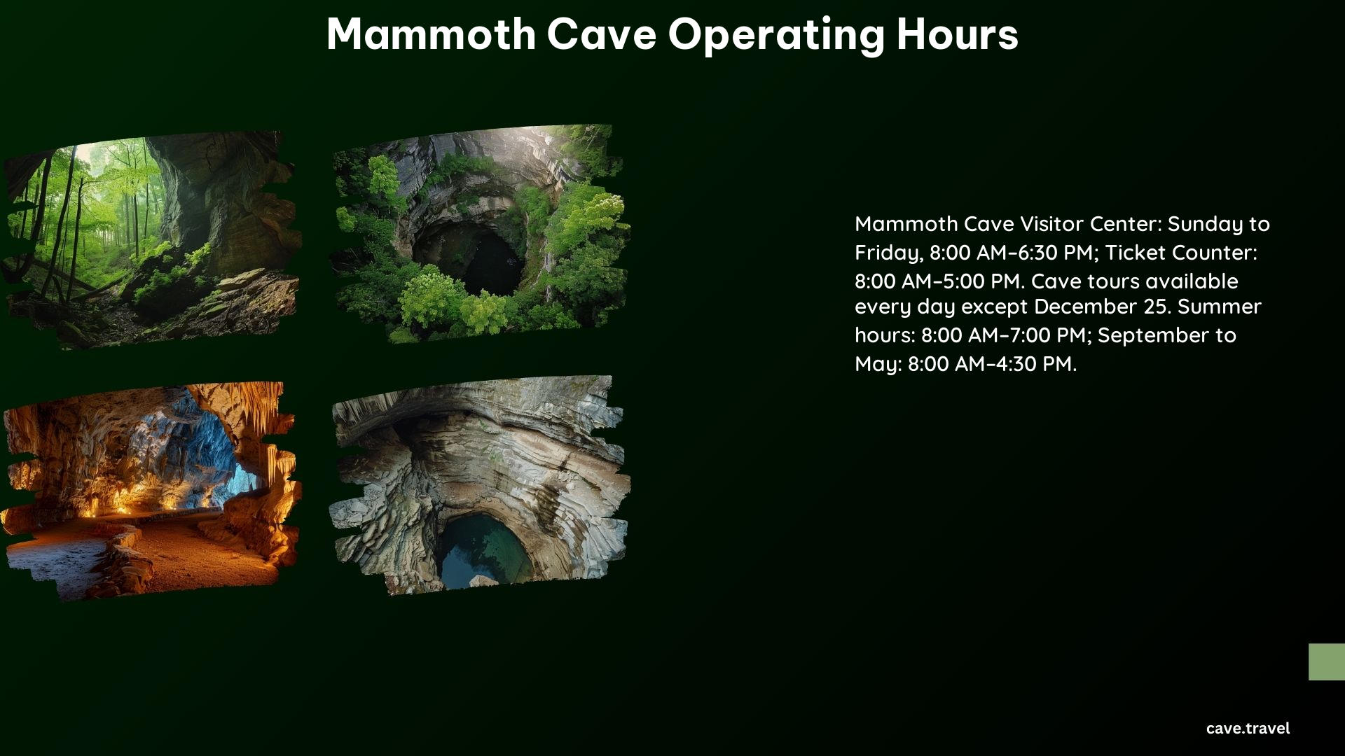 Mammoth Cave Operating Hours