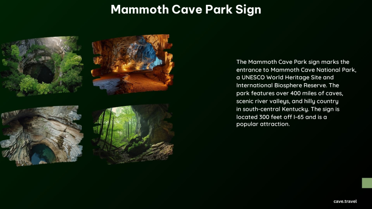 Mammoth Cave Park Sign