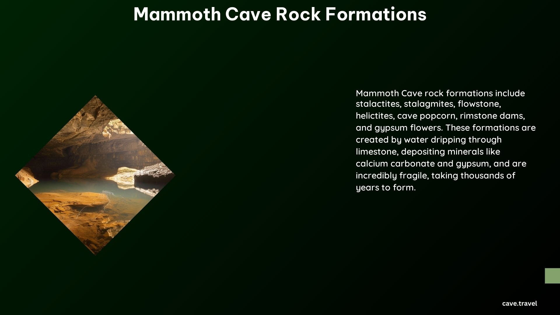 Mammoth Cave Rock Formations