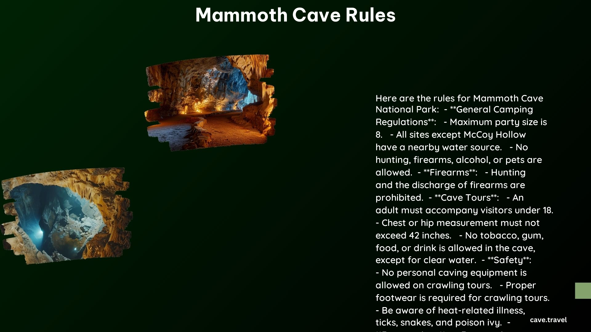 Mammoth Cave Rules