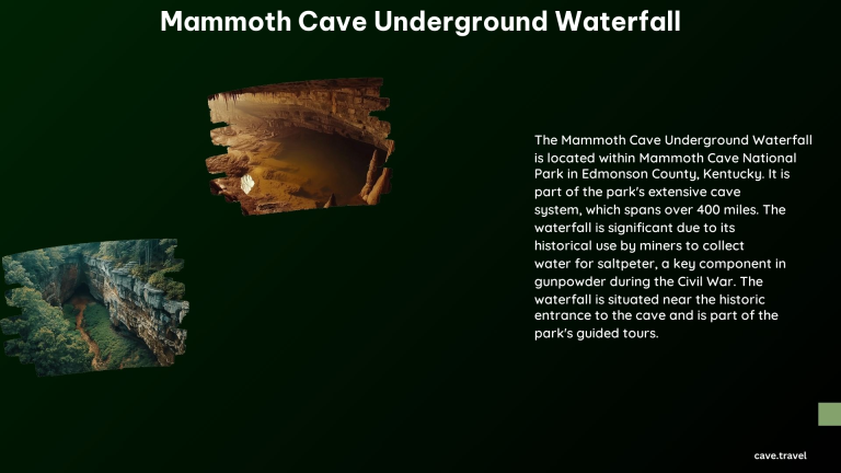 Mammoth Cave Underground Waterfall