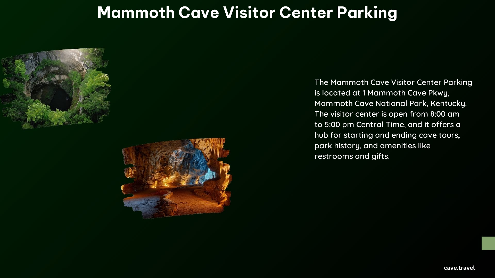 Mammoth Cave Visitor Center Parking