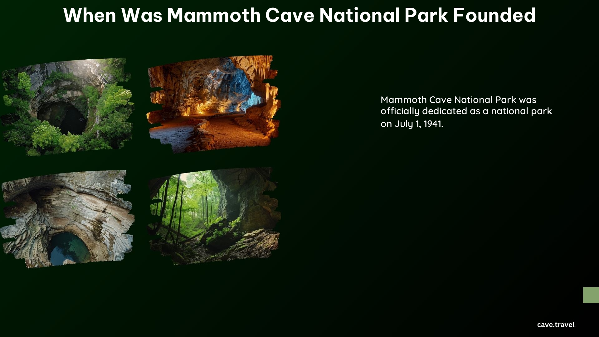 When Was Mammoth Cave National Park Founded