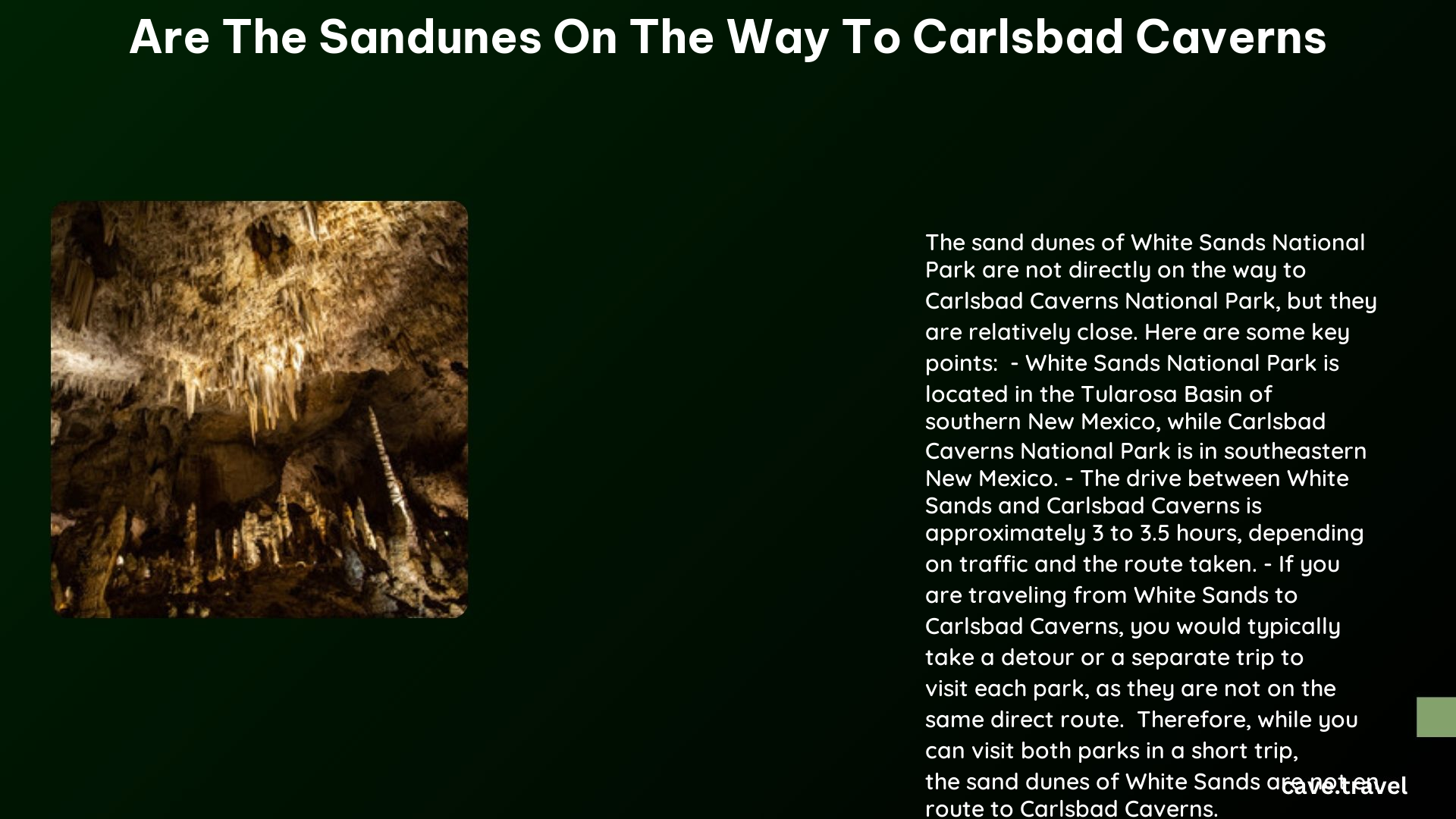 are the sandunes on the way to carlsbad caverns