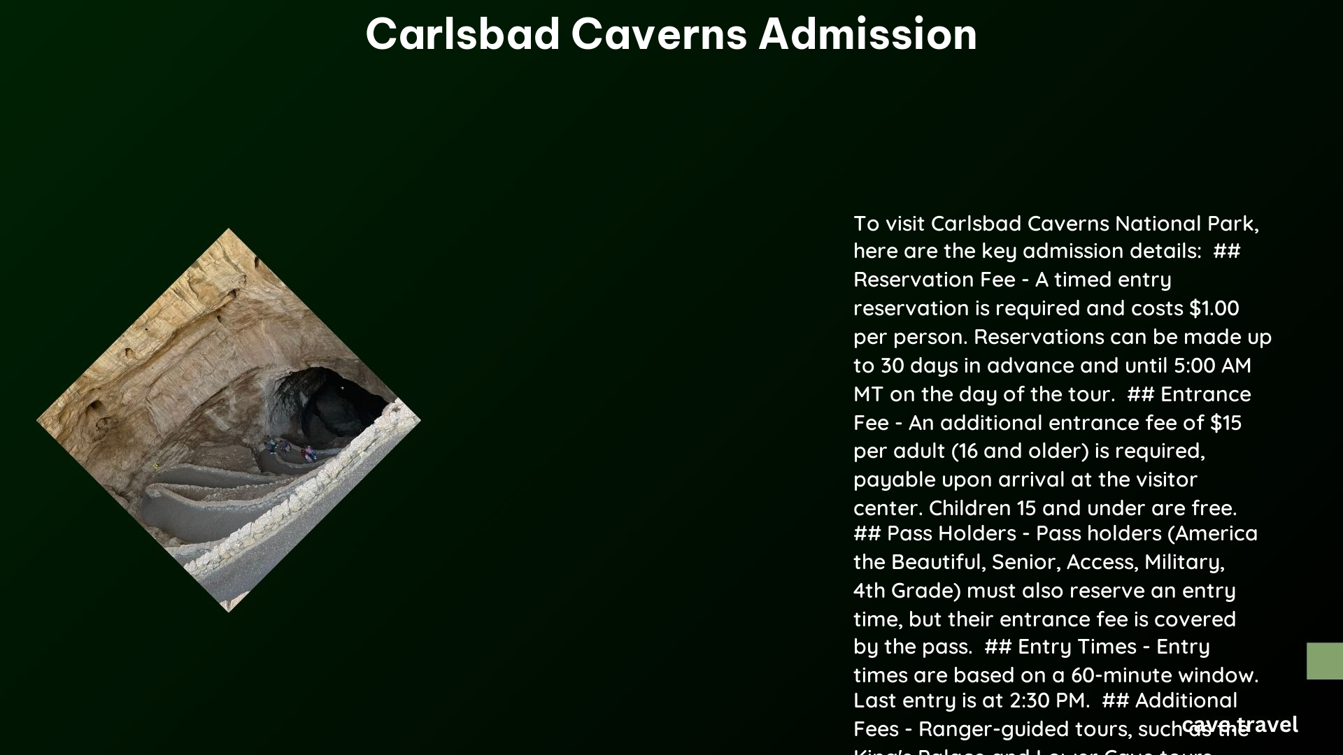 carlsbad caverns admission