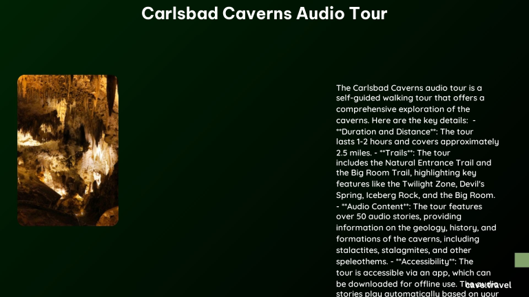 carlsbad caverns audio tour