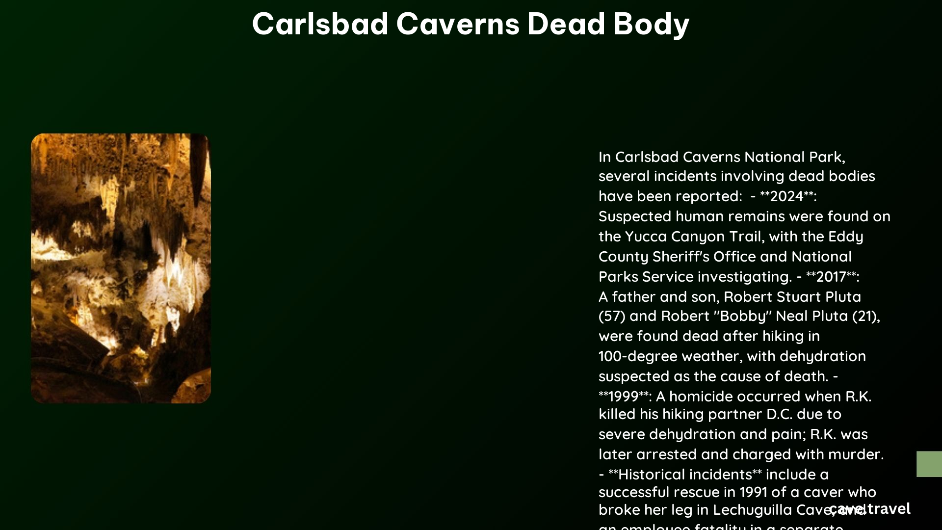 carlsbad caverns dead body