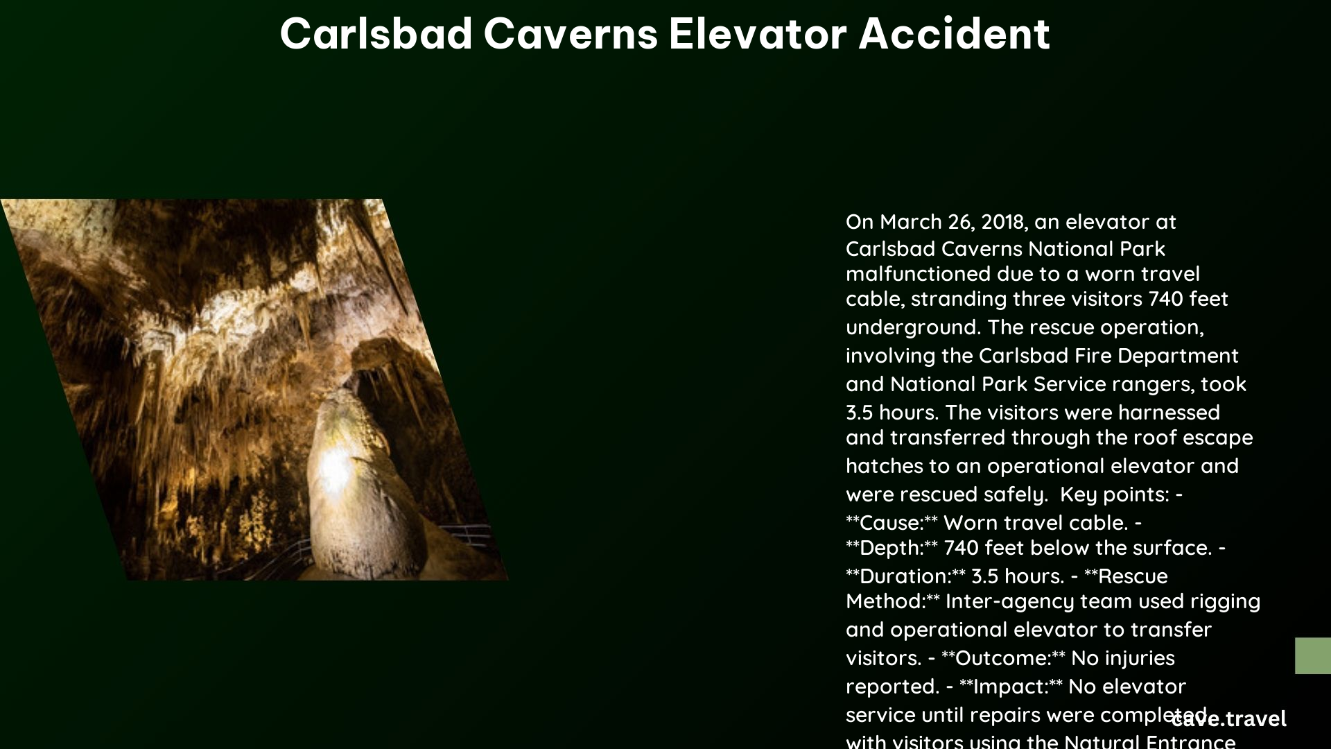 carlsbad caverns elevator accident