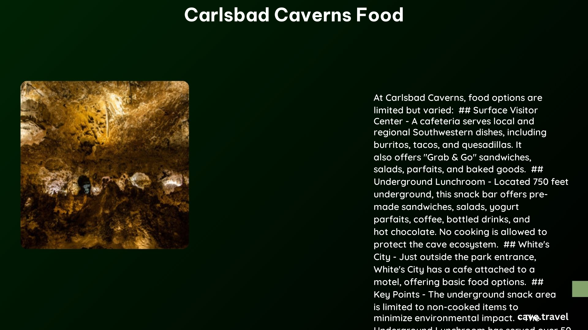 carlsbad caverns food