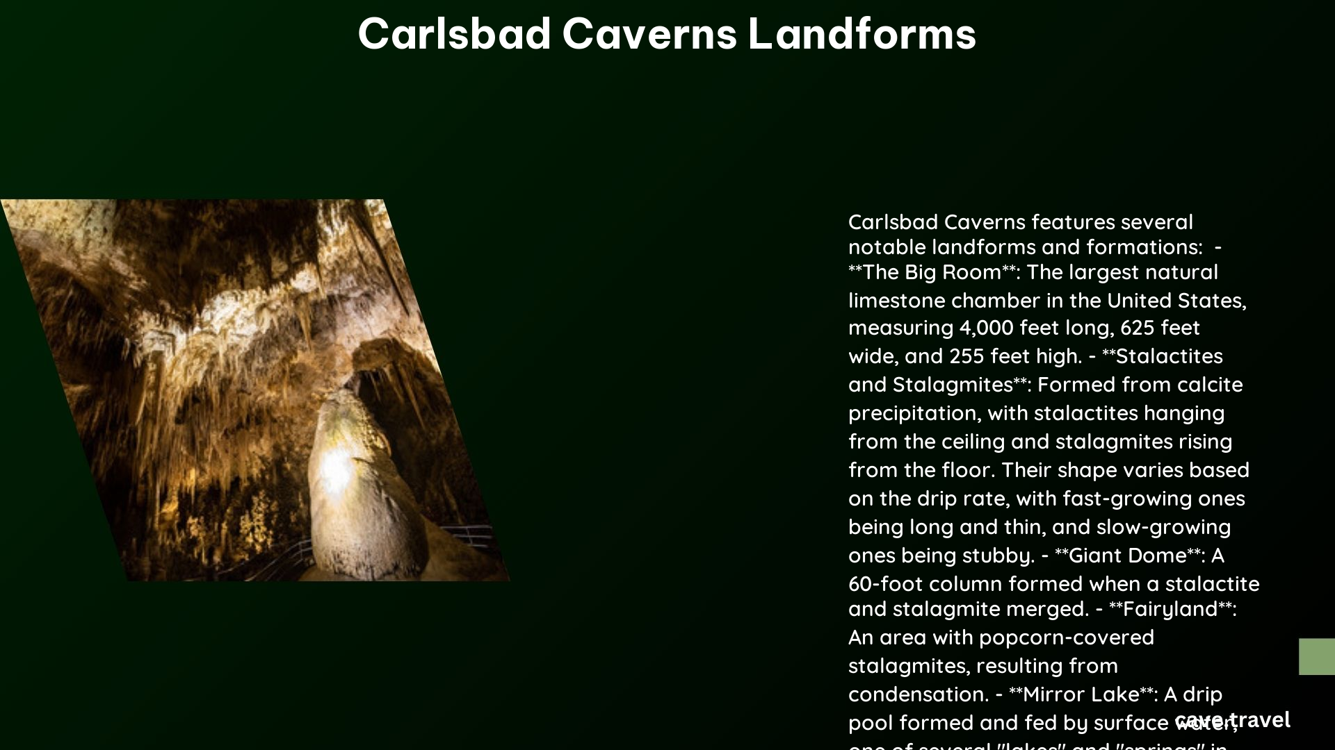 carlsbad caverns landforms