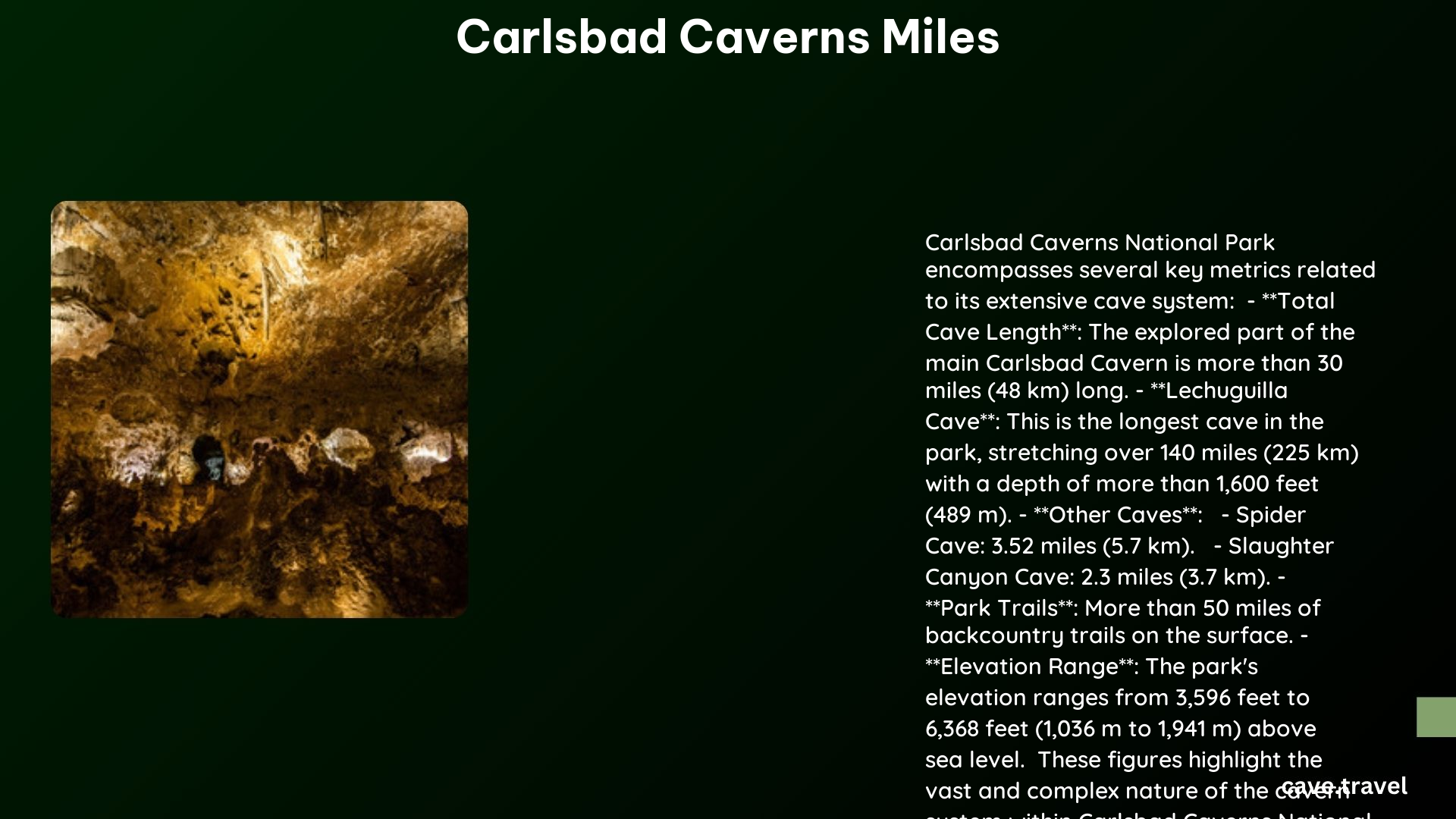 carlsbad caverns miles