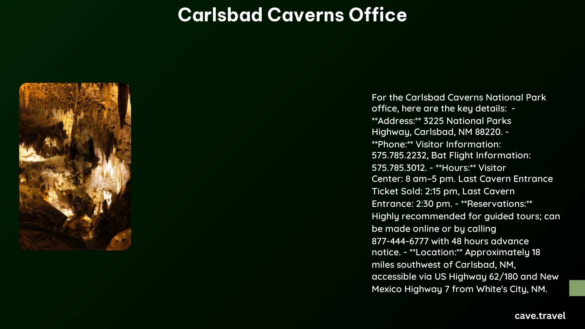 carlsbad caverns office