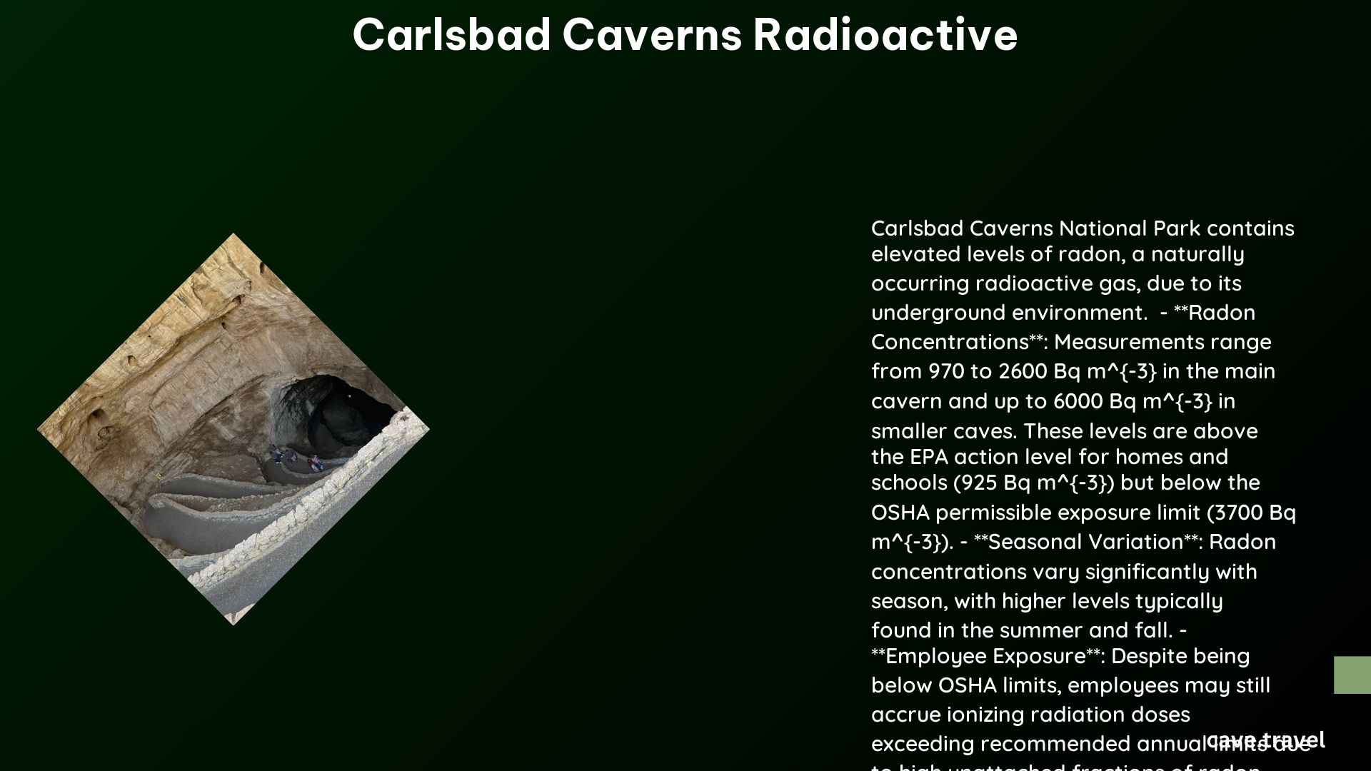 carlsbad caverns radioactive