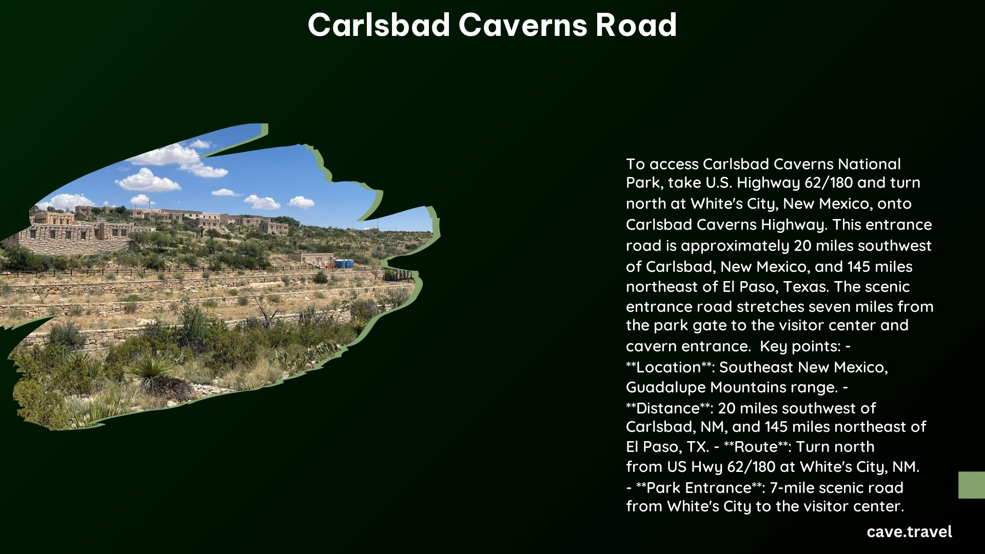 carlsbad caverns road