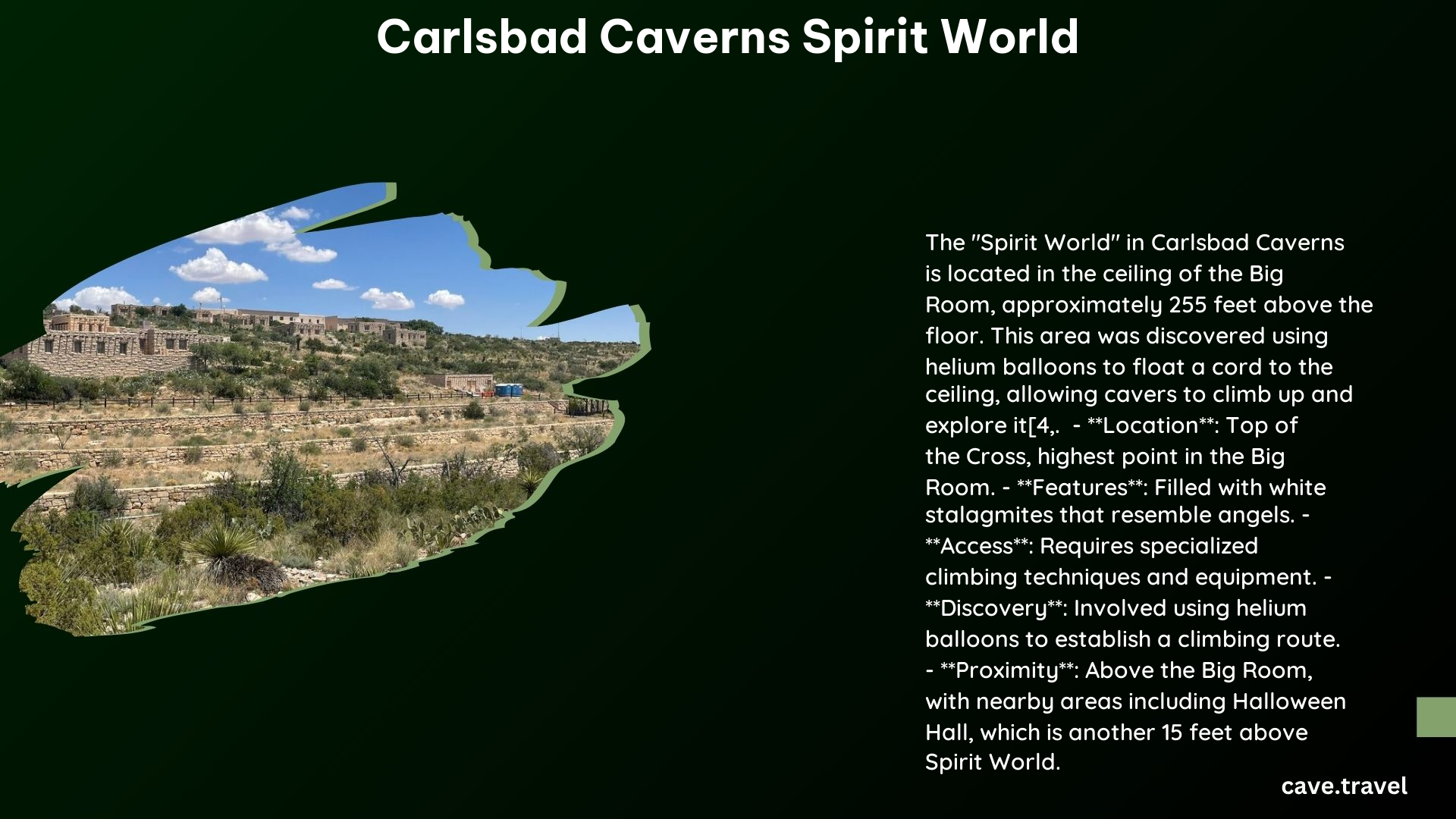 carlsbad caverns spirit world