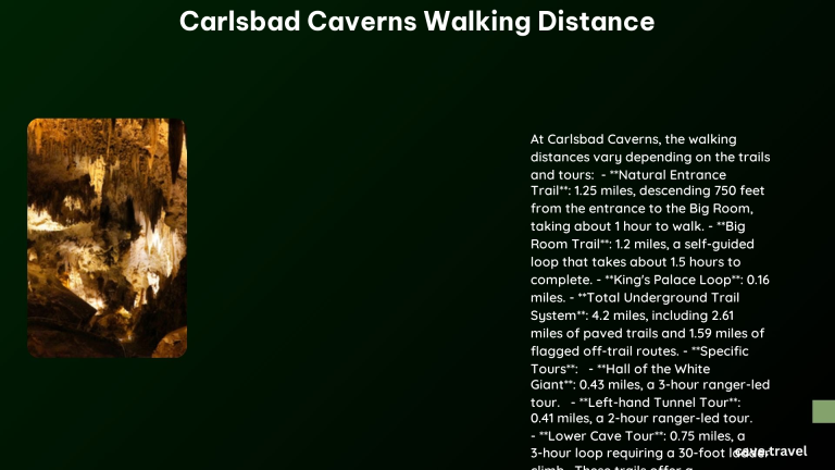 carlsbad caverns walking distance