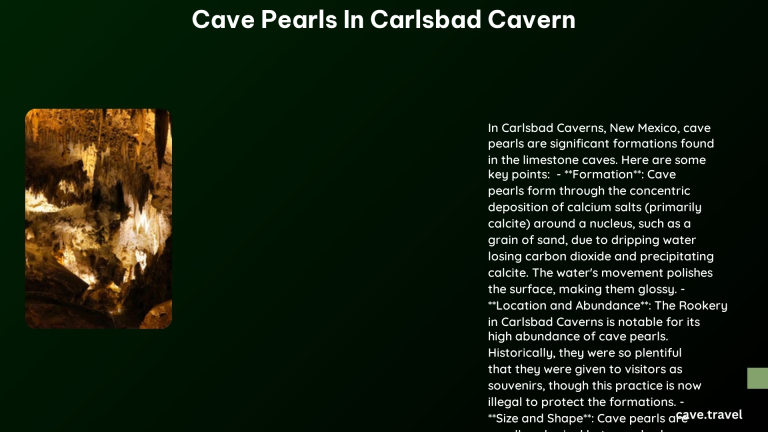 cave pearls in carlsbad cavern