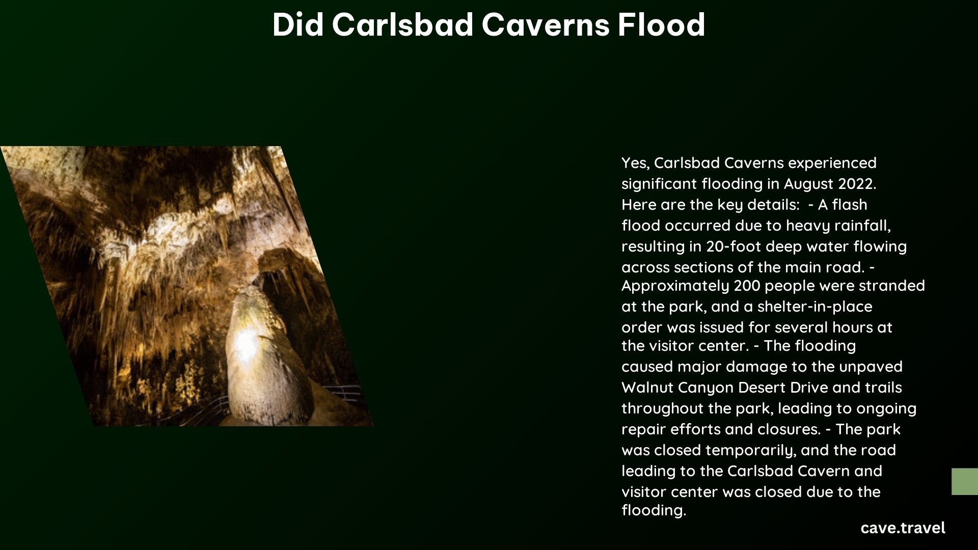 did carlsbad caverns flood