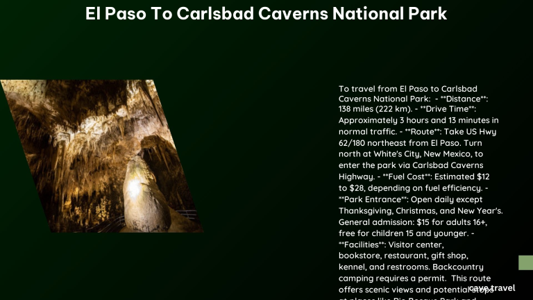 el paso to carlsbad caverns national park