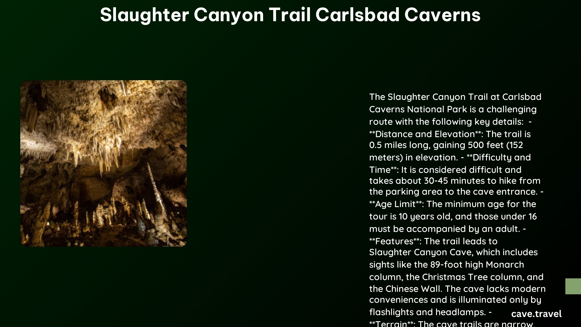 slaughter canyon trail carlsbad caverns