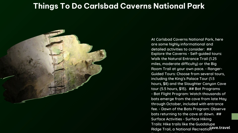 things to do carlsbad caverns national park