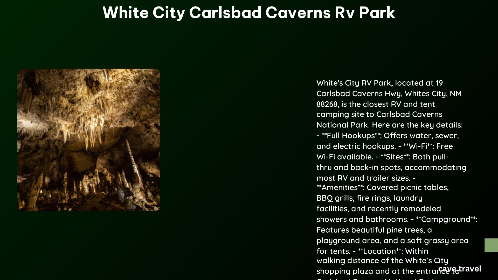 white city carlsbad caverns rv park