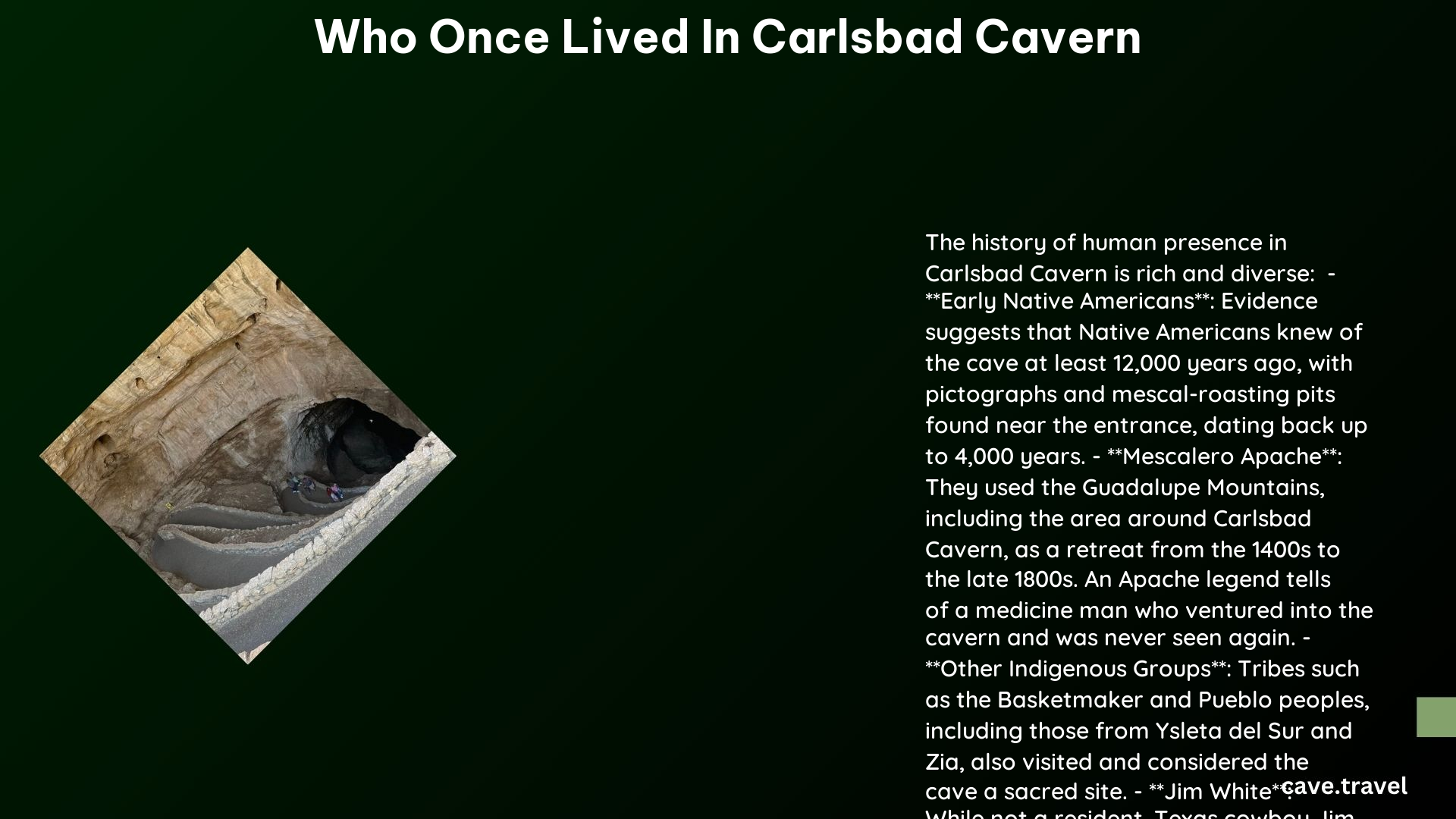 who once lived in carlsbad cavern